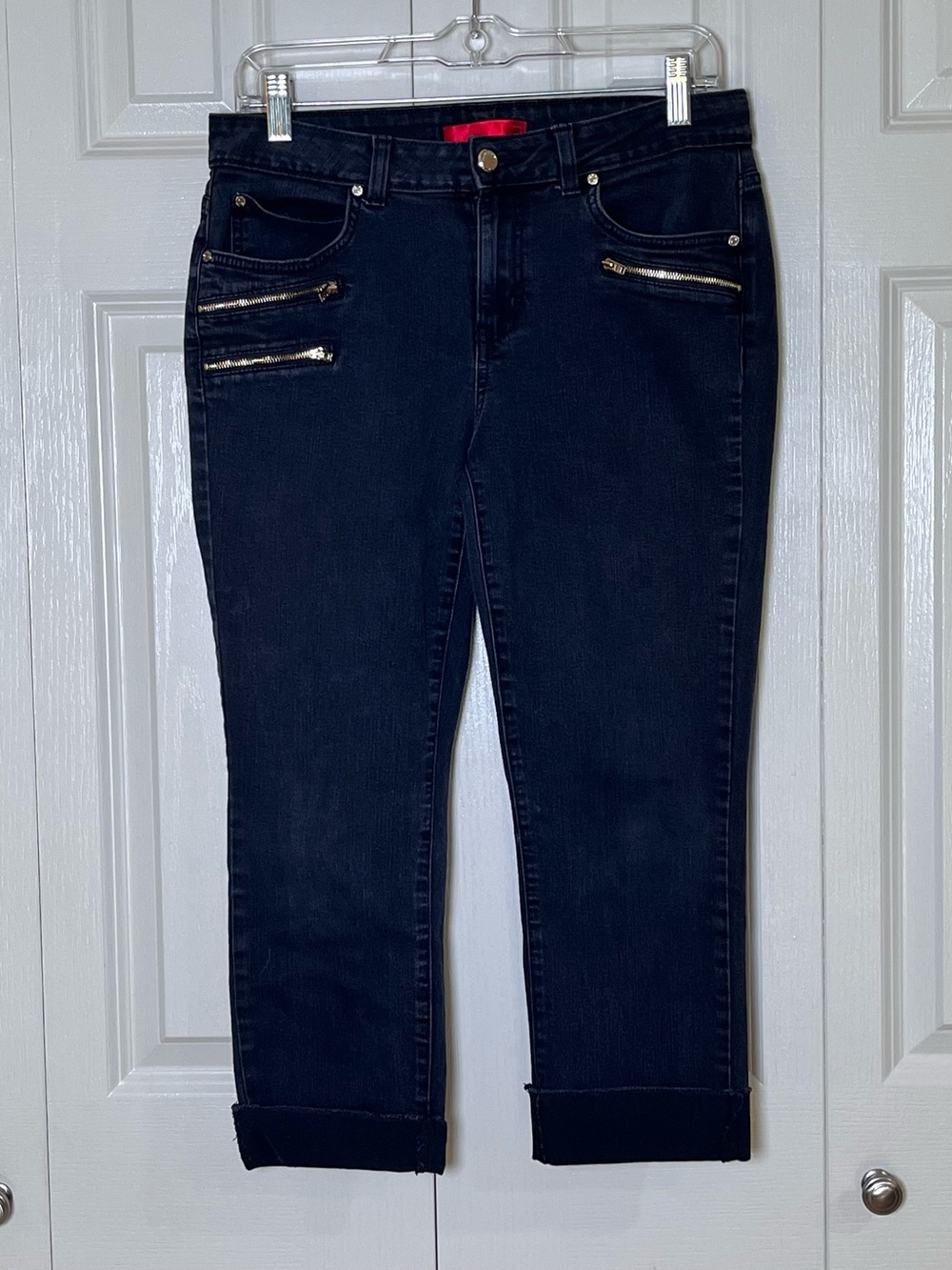 Jennifer Lopez Jeans Women’s Size 8 Black Capri Zipper Denim Pants